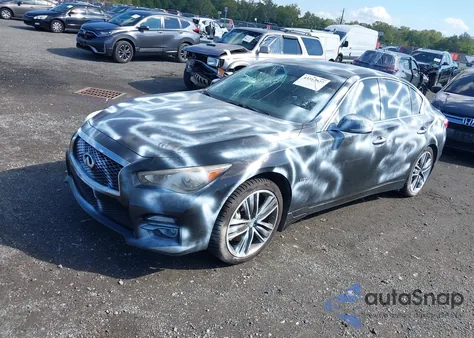 2014 Infiniti Q50 Hybrid Sport from USA, damaged, VIN JN1AV7AR1EM701144